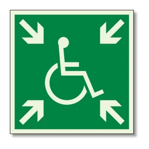 一時避難エリア標識 200角 (829-903)