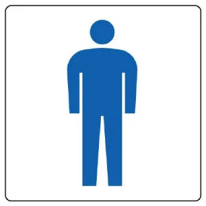 男子用トイレ PVC ステッカー 100×100 (839-08B)