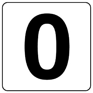 番号札ステッカー(中) 5枚入 (844-80)