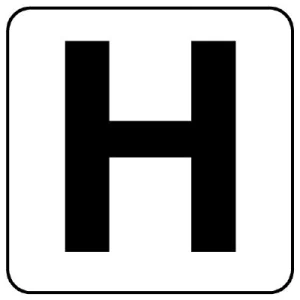 アルファベットステッカー 5枚入 H 150×150 (845-82H)