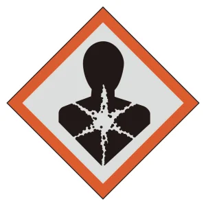 GHSシンボルステッカー (5枚1組) 健康有害性 一辺70mm (846-99)