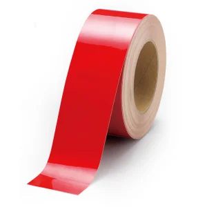 貼替え楽々 ユニフロアテープ 屋内床貼り用 再剥離タイプ 50mm 赤 (863-014)