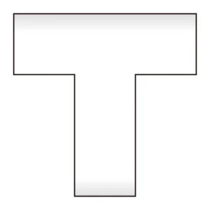 床貼ラインプロ 2枚1組 T型 白 (864-406)