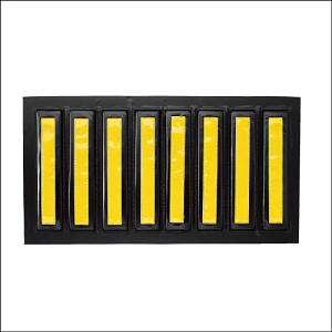 ストライプ反射クッション 黄/黒(反射) (866-40)