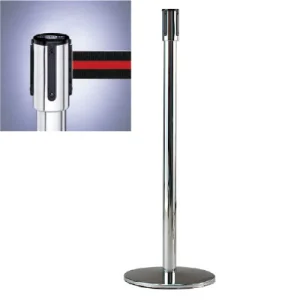 テンサバリアー シルバーポール  ベルトカラー： ストライプ(黒・赤) (870-7012)