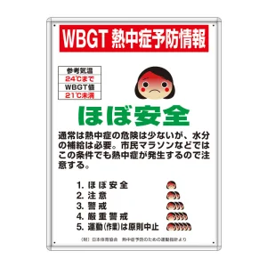 熱中症予防標識 マグネット標識4枚セット (HO-1021)