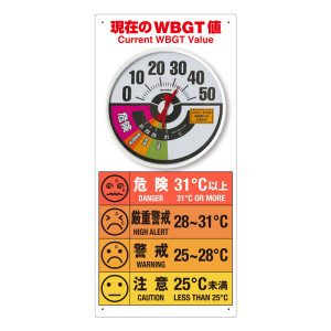 WBGT値標識 防雨型温度WBGT値計付 (HO-5125)