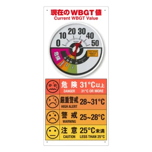 WBGT値標識 防雨型温度WBGT値計付 (HO-5125)