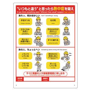 熱中症対策標識 熱中症を疑え (HO-5129)