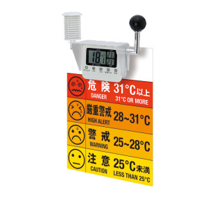 黒球マルチ熱中症計標識セット(ポール用) (HO-5871)