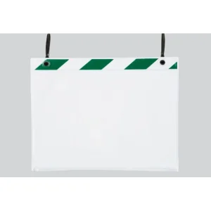 ポケットハンガー (結束バンドタイプ) A3ヨコ用 (緑/白) 枚数:5枚入 (340-39)