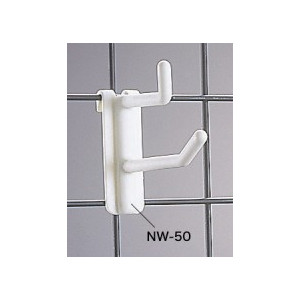 樹脂製 ネットフック 白 ダブルタイプ NW-50