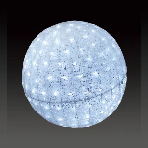 LEDクリスタルグローボール ホワイト 中