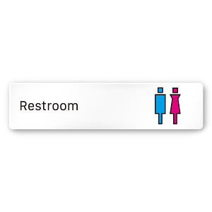 デザイナールームプレート 会社向け ビビット トイレ2 白マットアクリル W250×H60 (AC-1515-OA-IM3-0202)