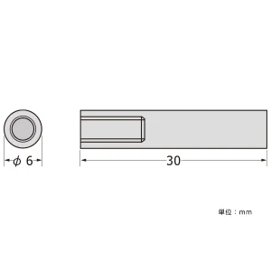 パネルフィクス バー φ6 φ6-30 片ナット (SCPAB054)