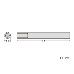 パネルフィクス バー φ6 φ6-50 片ナット (SCPAB056)