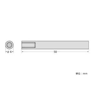 パネルフィクス バー φ6 φ6-50 片ナット (SCPAB056)