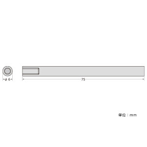 パネルフィクス バー φ6 φ6-75 片ナット (SCPAB070)