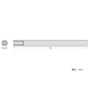 パネルフィクス バー φ6 φ6-75 片ナット (SCPAB070)