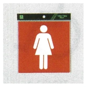 表示プレートH ピクトサイン ステッカー 表示:トイレマーク 女子 (ES1620-2)
