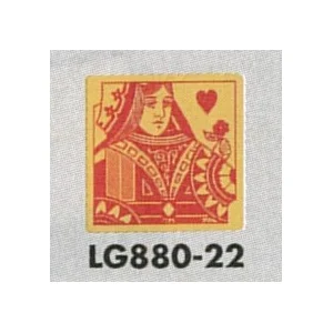 表示プレートH トイレ表示 真鍮金メッキ イラストトランプ 80mm角 表示:女性用 (LG880-22)