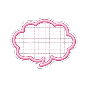 16-4112 抜型カード 吹出し￥なし ピンク（5個セット）