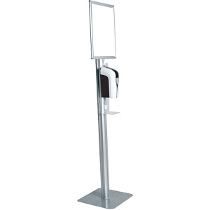 オート消毒液ディスペンサー(サニタイザー)付きA3ポスタースタンド