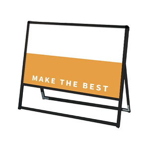 バリウススタンド看板 アルミ複合板タイプ ブラック 片面タイプ 900×450 (BVASKAP-900X450K)