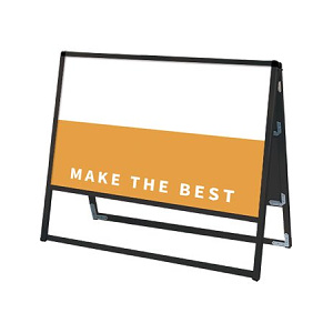 バリウススタンド看板 アルミ複合板タイプ ブラック 両面タイプ 900×450 (BVASKAP-900X450R)