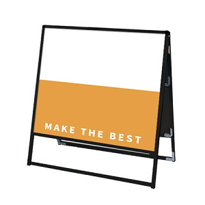 バリウススタンド看板 アルミ複合板タイプ ブラック 両面タイプ 900×900 (BVASKAP-900X900R)