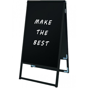 ブラックバリウススタンド看板 ブラックボード 450×900 両面 (BVASKBB-450X900R)