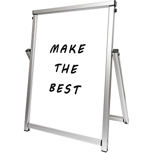 コンパクトサインホワイトボード シルバー A2 (COSWB-A2)