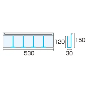 パンフレットケース  530幅 ブラック (CSK-W530(B))