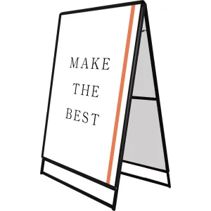 ポスターグリップスタンド看板 屋外用 A0 両面 ブラック (PGSK-A0RB-G)