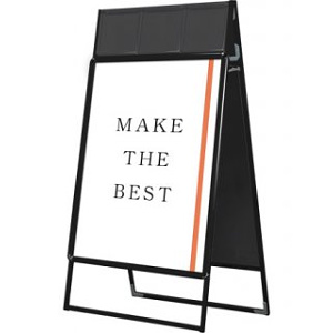 ポスターグリップスタンド看板カタログケース付　両面 B1 ブラック 屋内用 (PGSKK-B1RB)