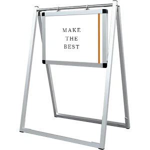 屋外対応スイングサイン アクリルカバータイプ A3横 シルバー (SWSAC-A3Y)