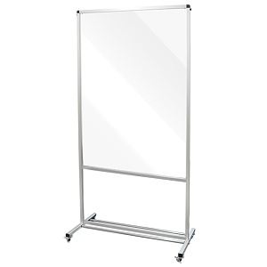 トールパーテーション 大型スタンド式飛沫対策ガード  1200×900 透明アクリル キャスター仕様 (THBP1200X900K)