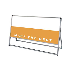 バリウススタンド看板 アルミ複合板タイプ シルバー 1200×600 片面タイプ (VASKAP-1200X600K)