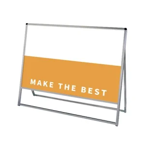 バリウススタンド看板 アルミ複合板タイプ シルバー 1200×900 片面タイプ (VASKAP-1200X900K)