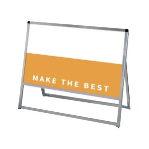 バリウススタンド看板 アルミ複合板タイプ シルバー 900×600 片面タイプ (VASKAP-900X600K)