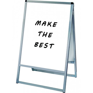 バリウススタンド看板 ホワイトボード 600×900 両面 (VASKWB-600X900R)