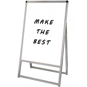 バリウススタンド看板 ホワイトボード B2 片面 (VASKWB-B2K)