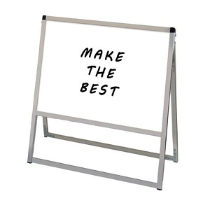 バリウススタンド看板 ホワイトボード B2横 片面 (VASKWB-B2YK)