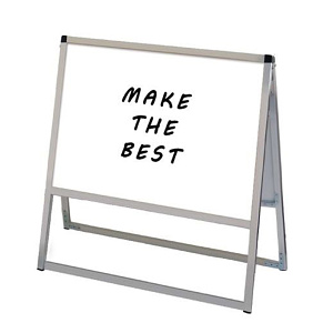 バリウススタンド看板 ホワイトボード B2横 両面 (VASKWB-B2YR)