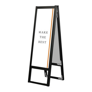 フラットオープンスタンド看板 A3縦縦(A1ハーフ) ブラック 両面 (BFOSK-A3TTR)