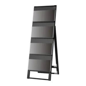 ブラックカタログスタンド看板 450幅4段片面 (BKSK-450X4K)