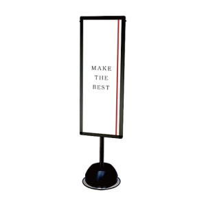 屋外ポールサインスタンド A3縦縦(A1ハーフ) ブラック 片面 (BOPSS-A3TTK)