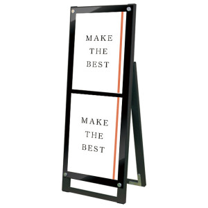 PSSK ポスター用スタンド看板 A1ハーフ ブラック/ブラック 片面 (BPSSK-A3TTKB)