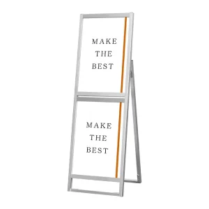 フラットオープンスタンド看板コンビ B2・B2 シルバー (FOSKC-B2B2K)