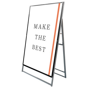 PSSK ポスター用スタンド看板 A0 ブラック/シルバー 片面 (PSSK-A0KB)